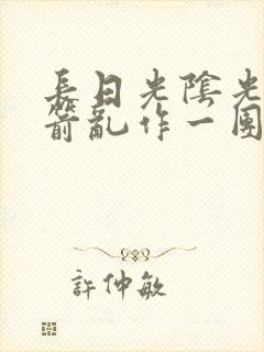 长日光阴光阴似箭乱作一团小说封面