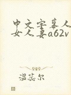 中文字幕人妻熟女人妻a62v网封面