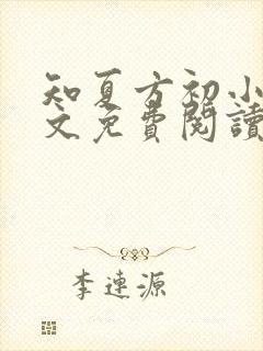 知夏方初小说全文免费阅读最新章节封面