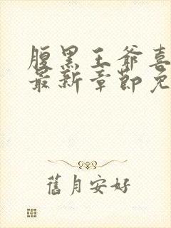 腹黑王爷喜当爹最新章节免费阅读封面