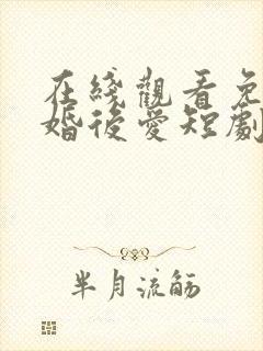 在线观看免费先婚后爱短剧