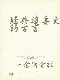经典追妻火葬场的古言