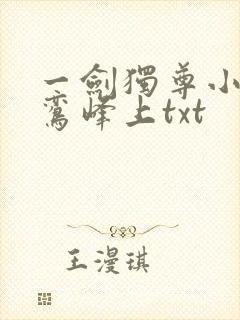 一剑独尊小说青鸾峰上txt