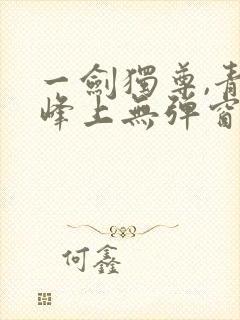 一剑独尊,青鸾峰上无弹窗