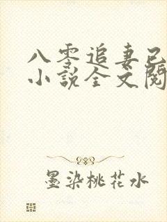 八零追妻已太迟小说全文阅读