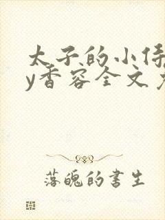 太子的小侍妾by香容全文免费阅读
