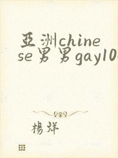 亚洲chinese男男gay1069