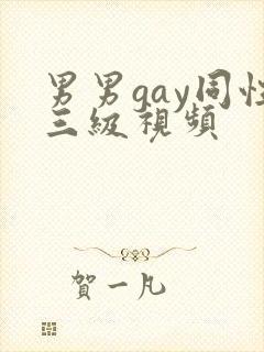 男男gay同性三级视频