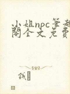 小姐npc笔趣阁全文免费阅读