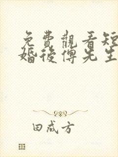 免费观看短剧闪婚后傅先生马甲藏不住了封面