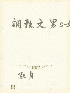 调教文男s女m封面