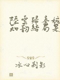 陆云归秦婉玉宋知韵结局是什么封面