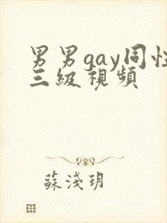 男男gay同性三级视频