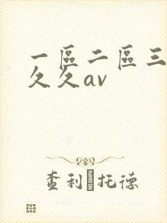 一区二区三区久久久av