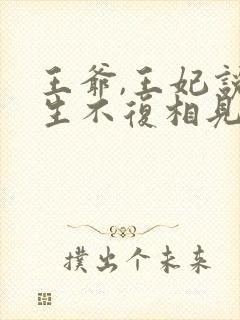 王爷,王妃说此生不复相见小说