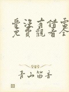 爱没有错电视剧免费观看全集