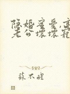 隐婚蜜爱,高冷老公坏坏宠