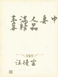 丰满人妻中文字幕精品封面