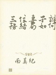 三位妻子谁是特务结局如何了封面
