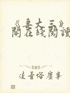 《妻大三》笔趣阁在线阅读封面