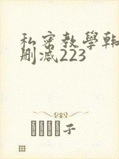 私密教学韩漫无删减223封面