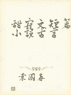 甜宠文短篇完结小说古言封面