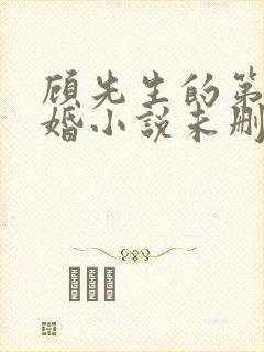 顾先生的第一宠婚小说未删版完整