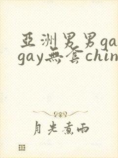 亚洲男男gaygay无套chinese