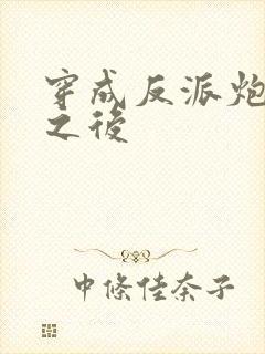 穿成反派炮灰攻之后