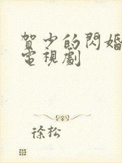 贺少的闪婚暖妻电视剧封面