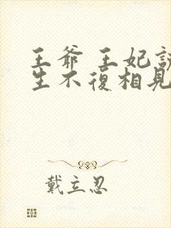 王爷 王妃说此生不复相见