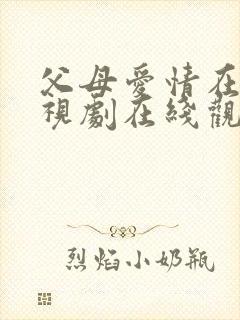 父母爱情在线电视剧在线观看免费封面