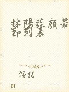 林阳苏颜最新章节列表封面