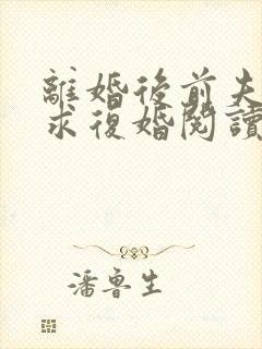 离婚后前夫哭着求复婚阅读阅读全文