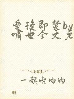 爱后即焚by林啸也全文免费阅读笔趣阁封面