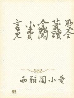 言小念萧圣小说免费阅读全文封面