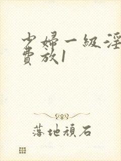 少妇一级淫片免费放1