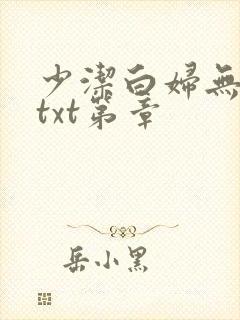 少洁白妇无删减txt第章封面
