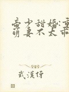 帝少甜婚:重生萌妻不太乖
