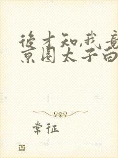 后才知,我竟是京圈太子白月光