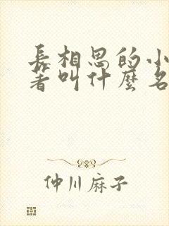 长相思的小说原著叫什么名字封面