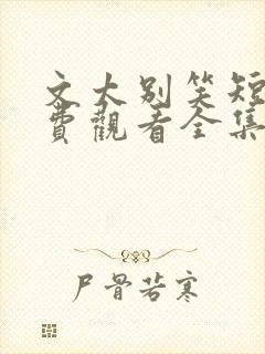 文太别笑短剧免费观看全集高清版