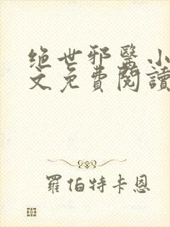 绝世邪医小说原文免费阅读