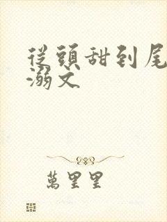 从头甜到尾的宠溺文封面