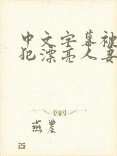 中文字幕被公侵犯漂亮人妻封面