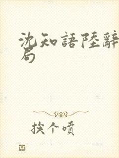 沈知语陆辞衍结局封面