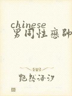 chinese男同性恋帅哥互操网站