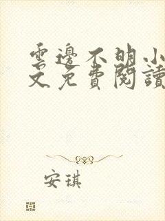 云边不明小说全文免费阅读封面