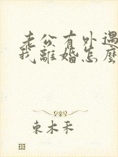 老公有外遇要和我离婚怎么办