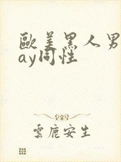 欧美黑人男男gay同性封面